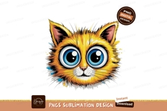 Fluffy Orange Cat Big Blue Eyes kitten Product Image 1