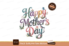 Happy Mothers Day Floral Typography image Product Image 1