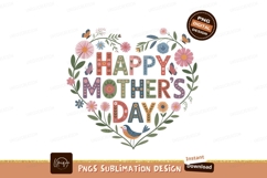 Floral heart greeting with bird and butterflies image Product Image 1