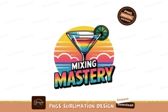 Cocktail glass with lime and sunset drink Product Image 1