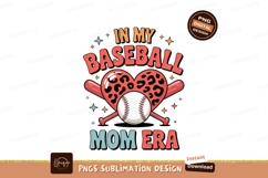 Baseball heart mom era design leopard bats Product Image 1