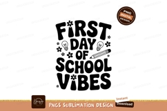 First day school vibes text Product Image 1
