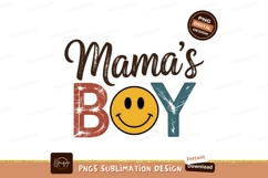 Mamas Boy Smiley Face Sublimation Png Product Image 1