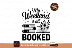Weekend booked floral text quote Product Image 1