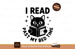 Cat reading book silhouette animal Product Image 1