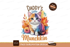 Colorful kitten with autumn leaves pumpkin Product Image 1
