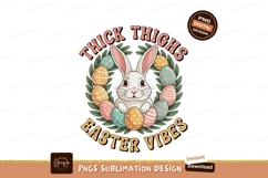 White rabbit surrounded by easter eggs and foliage Product Image 1