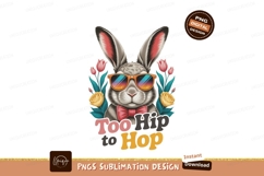 Hip bunny wearing sunglasses and bow tie rabbit Product Image 1
