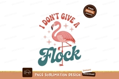 Pink flamingo with stars and text bird Product Image 1