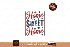 Home Sweet Home Red Blue Stars image Product Image 1