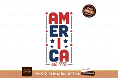 America patriotic typography stars stripes Product Image 1