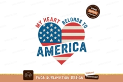 Heart flag patriotic sentiment america stars Product Image 1