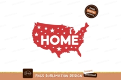 United States map with home text and stars UnitedStates Product Image 1