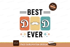 Dad with mustache and stars orange yellow Product Image 1