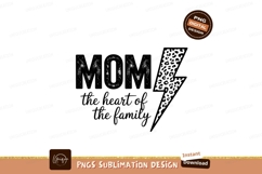 Mom heart family text lettering Product Image 1