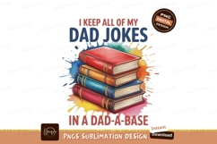 Stacked Books Dad Jokes Humor reading Product Image 1