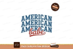 American Babe Patriotic Text lettering Product Image 1