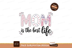 Mom hearts and stripes design pink purple Product Image 1