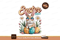 Bunny with Easter egg and tulips rabbit Product Image 1
