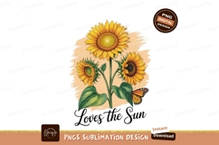 Sunflower butterfly floral art yellow orange Product Image 1
