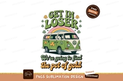 Retro van with clover and rainbow green Product Image 1