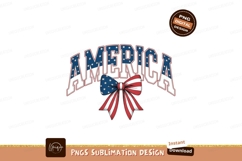 Patriotic American Stars Stripes Bow image Product Image 1
