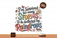 Storms Raindrops Butterfly Ladybug Flower Rainbow image Product Image 1