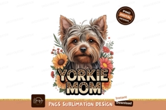 Yorkshire Terrier Mom Floral Design yorkie Product Image 1