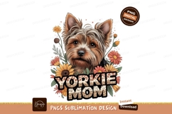 Yorkshire Terrier Mom Floral Design image Product Image 1