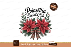 Poinsettia Social Club Wreath green holly Product Image 1