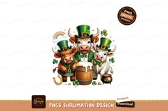 Festive cows celebrating saint patrick&#039;s day image Product Image 1