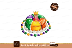 King Cake With Mardi Gras Beads image Product Image 1