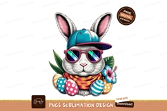 Cool bunny wearing sunglasses and cap with easter eggs Product Image 1