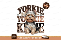 Adorable Yorkshire Terrier With Floral Accents yorkie Product Image 1