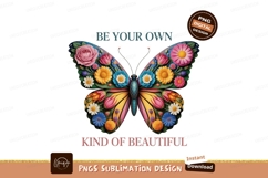 Floral butterfly wings with inspiring text flowers Product Image 1