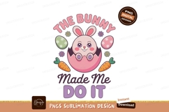 Cute bunny hatching from egg with carrots and eggs Product Image 1