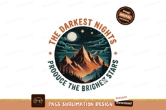 Mountain night sky moon stars image Product Image 1