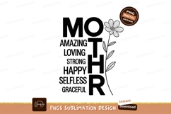 Mother words flower design amazing loving Product Image 1