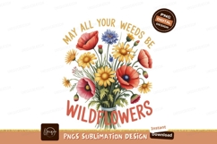 Vibrant Wildflower Bouquet With Text wildflowers poppies Product Image 1