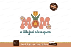 Groovy Mom Flowers Retro Typography tulip daisy Product Image 1