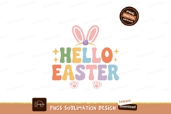 Hello Easter bunny ears paws image Product Image 1