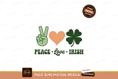 Peace love Irish clover heart image Product Image 1