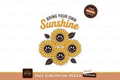 Happy Sunflowers Bring Sunshine smiley yellow Product Image 1