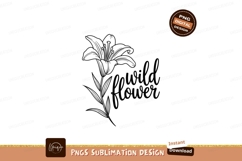 Delicate Lily Silhouette flower bloom Product Image 1