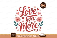 Love You More Floral Hearts image Product Image 1