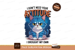 Grumpy blue cat with attitude image Product Image 1
