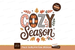 Cozy Autumn Season Pumpkins Leaves image Product Image 1