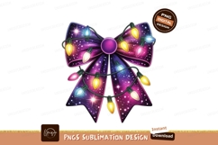 Festive galaxy bow with lights purple Product Image 1