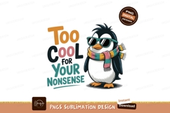 Penguin wearing sunglasses and scarf cool funny Product Image 1