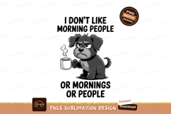 Grumpy dog with coffee steam Product Image 1